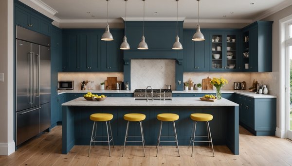 Top color schemes to maximize space in a narrow uk kitchen